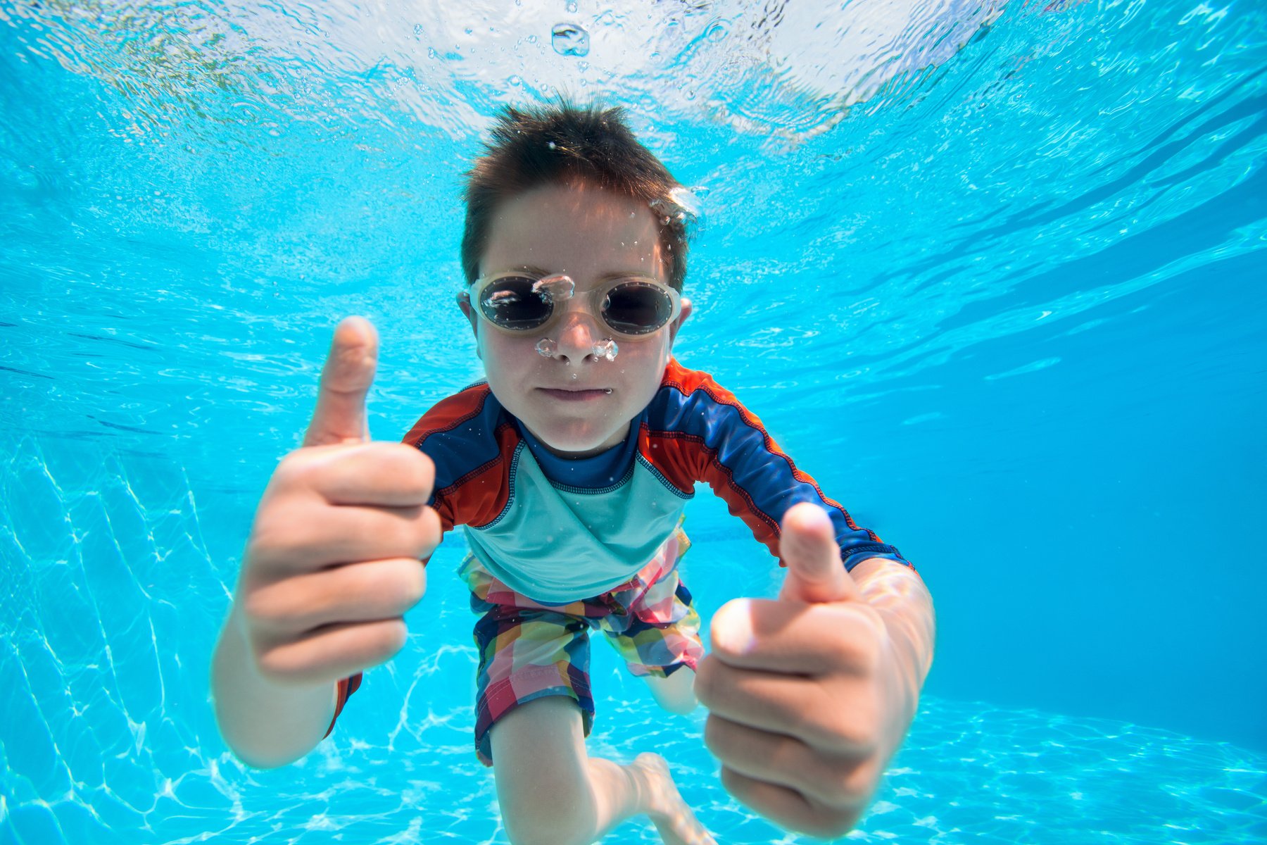 Boy Swimming Underwater